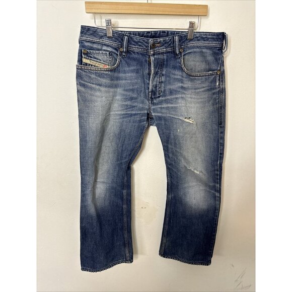 Diesel Zathan Men 32X28 Bootcut Denim Jeans Blue 100% Cotton - Picture 2 of 10